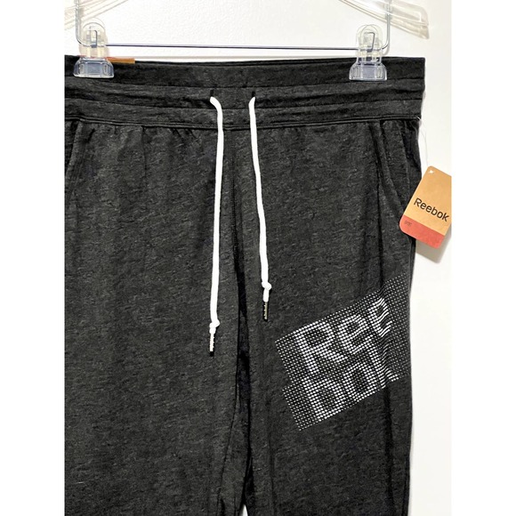 Reebox Charcoal Heather Gray Retreat Crop Leggings Size Medium - Picture 4 of 8